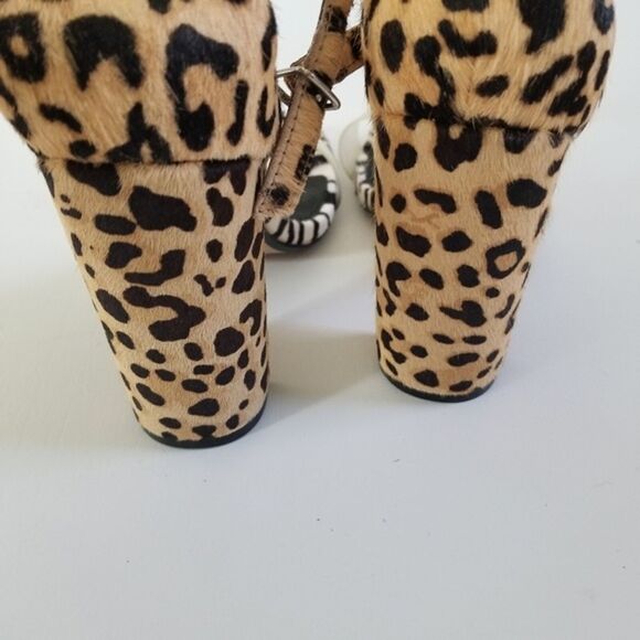 Steve Madden Carrson Leopard Zebra Heels size 5.5 - Picture 11 of 13
